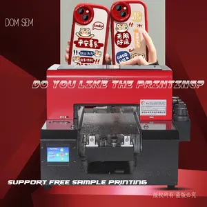DOMSEM A4 यूवी इंकजेट flatbed डिजिटल प्रिंटर मिनी पीवीसी आईडी कार्ड प्रिंटर मशीन तेजी से मुद्रण उपकरण