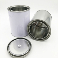 Vente en gros de boîtes de peinture métalliques rondes vides personnalisées 1L 2L avec couvercle à levier pour importateurs - Emballage métallique