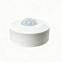 Détecteur de mouvement PIR SanJin 360 à fixation plafond 110-240V Max 1200W, détection 6m, luminosité et temps réglables pour éclairage automatique