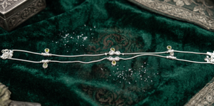 DIVYORO Tobillera Tradicional Clásica de Plata con Borde de Rubí Estilo Orissa Payal, Joyería de Moda para Mujer, Bodas y Festivales - Product Image 4