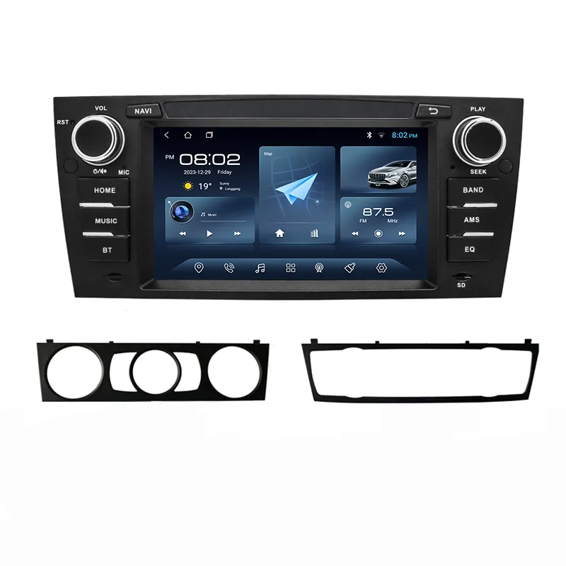 Android 13 oem-fit 7 inç disksiz araba Stereo BMW 3 serisi E90/E91/E92/E93 Carplay Android oto BT IPS araç DVD oynatıcı GPS oyuncu