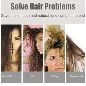Professional Portable Plastic Hair <b>Brush</b> with Shiny Sequins for Detangling and <b>Scalp</b> Care Home Use for Women - Product Image 6