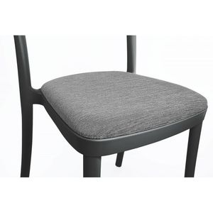 Chaise en polypropylène rembourrée en velours au design moderne pour bar, cuisine et salles à manger-Combinaison de Options-SPP0CG de 5 couleurs - Product Image 4
