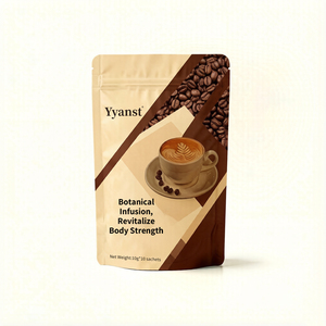 Café Herbal con Infusión Botánica Yyanst, 10g*10 Sobres, Bolsa Reutilizable, Bebida Instantánea Natural Revitalizante para el Bienestar Diario - Product Image 1