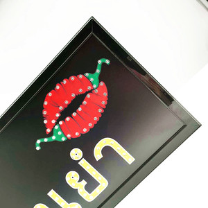 Thai LED advertising billboard photo paper creative shape wall decoration <b>light</b> shop sign display <b>board</b> luminous letters Custom - Product Image 3