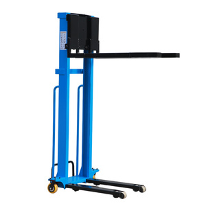 Elevador de horquilla de palé eléctrico pequeño portátil Apilador <span class=keywords><strong>manual</strong></span> de carga automática para furgoneta para furgonetas urbanas y almacenes - Product Image 3