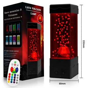 Lampe à lave USB, veilleuse volcan, décoration de bureau et de chambre, lumières sensorielles d'ambiance, cadeaux originaux pour garçons, filles et enfants - Product Image 1