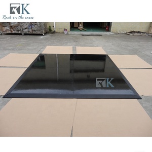 Piste de danse noire avec bords en aluminium, décorations extérieures, piste de danse pour événements - Product Image 4