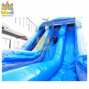 Toboggan gonflable personnalisé pour <span class=keywords><strong>piscine</strong></span>, bâche PVC 0,55 mm conforme EN14960, garantie 3 ans, taille et couleur personnalisables pour jardin - Product Image 2