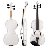 NAOMI Acoustic Violin Set With EQ Installation Solidwood 4/4 Fiddle w/ Brazilwood Bow+Audio Cable+Rosin+Violin Case
