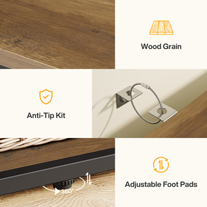 Consolle da 120 cm, <span class=keywords><strong>Tavolo</strong></span> da Ingresso Industriale a 6 Livelli con Ripiani Contenitori, <span class=keywords><strong>Tavolo</strong></span> Stretto da Divano con Struttura in Metallo Geometrico - Product Image 5