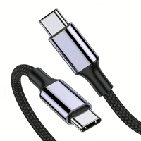 Cable USB Tipo C a Tipo C, Carga Rápida 240W 5A, Cable Trenzado de Nailon Personalizado de Fábrica, 1m 2m 3m, Cable USB-C a USB-C, 3 pies 6 pies 10 pies