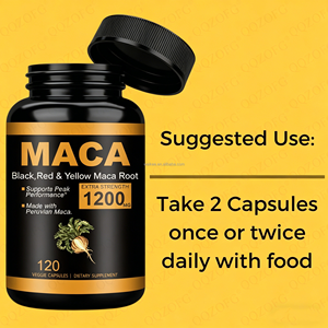Cápsulas de Raíz de Maca Premium 3 <span class=keywords><strong>en</strong></span> <span class=keywords><strong>1</strong></span>, 1200 mg, Maca Peruana Negra, <span class=keywords><strong>Roja</strong></span> y Amarilla para un Rendimiento y Vitalidad Óptimos, 120 Cápsulas Vegetales - Product Image 3