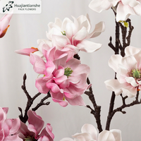 Grande fleur de magnolia artificielle, fausse fleur, nouveau style chinois, décoration de salon, table à manger, mariage, faux magnolia