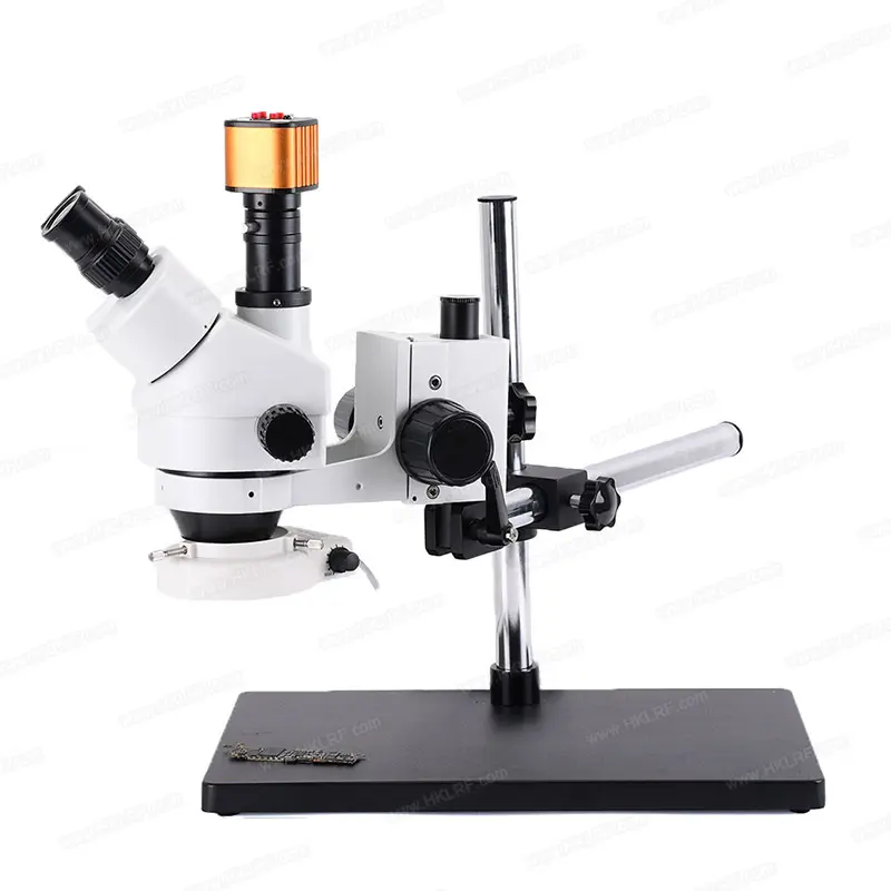 Stokta trinoküler Stereo mikroskop 16MP dijital USB Microscopio kamera 4.0X simul-odak okul araştırma kullanımı