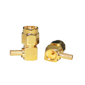 工場供給 SMA-C-JW1.5 コネクタ 金メッキ ストレート SMA オス型 右角コネクタ クリンプ RG316 ケーブル - Product Image 6