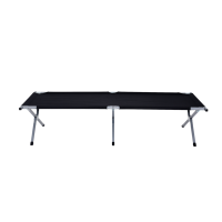 Lit de camp pliable NBT Outdoor au design victorien, ultra-léger, avec cadre en acier Oxford, portable, pour le camping, civière métallique