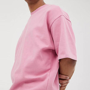 Camiseta de Verano Unisex 100% Algodón, Estilo Urbano, Hombros Caídos, Talla Grande, Camiseta de Alta Calidad, Gruesa, Lisa, para Hombre - Product Image 3