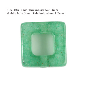 10Mm Lỗ Lớn Đá Quý Vuông Hạt Với 1.2Mm Side Lỗ Chữa Bệnh Pha Lê Hollow Vuông Hạt Quyến Rũ Cho Đồ Trang Sức Thủ Công Làm - Product Image 2