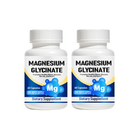 Capsules de glycinate de magnésium pour femmes, soutient la force osseuse, la relaxation musculaire et la santé cardiaque, complément nutritionnel pour le bien-être