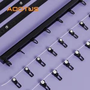 Premium Quality S Wave Curtain Track Accessories Ripple Fold Curtain Runner Track Hooks Runner