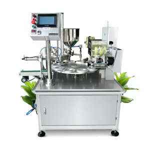 Drinks Filling Machine Automatic Plastic Cup Sealer with LED Display for Bubble Tea, Coffee, Slushies