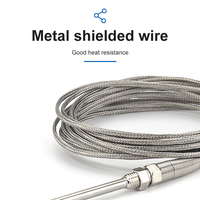 Sonde de température à détection de température, thermocouple PT100, capteur de température de type K, fil métallique blindé