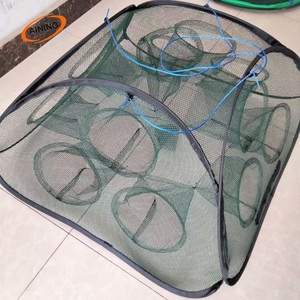Katlanır karides ağları yeşil naylon kumaş ile olta takımı otomatik kare kafes - Product Image 3