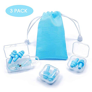 Bouchons <span class=keywords><strong>d</strong></span>'<span class=keywords><strong>oreille</strong></span> réutilisables en Silicone, bouchons <span class=keywords><strong>d</strong></span>'<span class=keywords><strong>oreille</strong></span> étanches à réduction de <span class=keywords><strong>bruit</strong></span> <span class=keywords><strong>pour</strong></span> <span class=keywords><strong>dormir</strong></span>, nager, ronfler, Concerts avec pochette de voyage - Product Image 1
