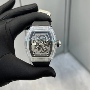 Reloj Mecánico para Hombre, Diseño de Caja Transparente 35-01, Correa de Caucho Negra, Esfera Totalmente Hueca, Reloj de Pulsera Moderno, Superventas 2026 - Product Image 1