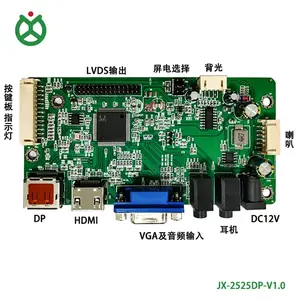 LCDコントローラーボードJX-RK25A-DP LVDS出力LCDモジュールコントローラーボードVGA HDMI DPディスプレイポートモニター画面1920*1080