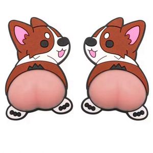 Wholesale 3D Cute Butt Car Bumper Sticker Cartoon Anti-collision Anti-scratch <b>Door</b> Rearview <b>Mirror</b> Protection Phone Decoration - Product Image 2