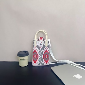 Bolso de Hombro para Teléfono Móvil MNQ de la Serie Edeles, Nuevo, Multicolor, de Algodón, Cuadrado, con Serigrafía Clásica, para Uso Diario - Product Image 4
