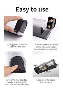 SJZ OEM/ODM Solid ABS Plastic Eco-Friendly High Effective Large Reusable No Kill Humane Live <strong>Rats</strong> Mouse <strong>Trap</strong> <strong>Cage</strong> - Product Image 5