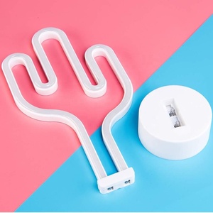 <span class=keywords><strong>LED</strong></span> Cactus luz de neón señales con Pedestal carta de luz de neón para la decoración de la casa - Product Image 2