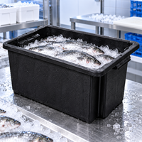 Boîte de rangement pour matériel de pêche en plastique PP 54L, boîte de rangement pour matériel de bateau, conteneur utilitaire