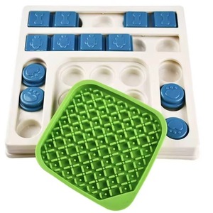 Bol pour chien en plastique PP bleu durable et écologique, jouet de puzzle IQ, style moderne, pour l'intérieur et l'extérieur, entraînement interactif, stimulation mentale - Product Image 6