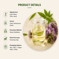 Huile Essentielle de Verveine en Gros d'Usine, 100% Pure et Naturelle, Huile de Feuilles de Verveine Biologique, Huile Essentielle de Verveine en Stock