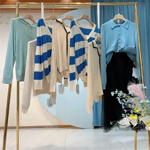 Sweater Pilihan Baru Musim Gugur dan Musim Dingin Bekas Diskon Pakaian Wanita Sweater Konter Pasokan Grosir