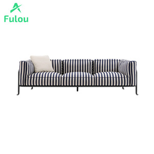 Sofá de <span class=keywords><strong>Exterior</strong></span> Moderno y Duradero de Aluminio, Resistente al Agua, con Cojín Cómodo, Sillón de Jardín <span class=keywords><strong>para</strong></span> Patio, Villa, Hotel - Product Image 6