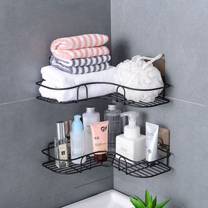 1Pc Iron Bathroom <b>Shelf</b> Shower Caddy <b>Wall</b> <b>Mount</b> Shampoo Storage <b>Shelves</b> with Suction Cup Kitchen Organizer Bathroom Accessories - Product Image 6