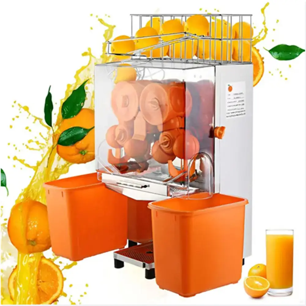 Commercial Industrial Fresh Orange Juicer Machine Lemon Slow Squeezer Peel Cold Press Juice Extractor