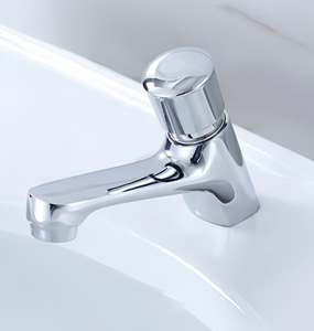 Nhà máy bán áp lực duy nhất lạnh vòi nước chậm trễ Đỏ bừng van tự động đóng phòng tắm lưu vực bồn rửa vòi nước - Product Image 5