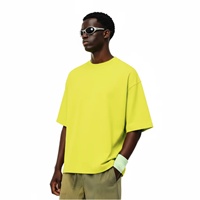 Nouvelle Collection Printemps/Été 2026 – T-shirt Homme Col Rond Manches Courtes Coupe Ample BOXY en Coton Pur Lourd 400G Couleur Unie