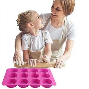 Moules en silicone 3D cylindriques, écologiques, résistants au four, pour chocolat, biscuits, gâteaux, bonbons, pudding, mini-savon, bougies, idéal pour les desserts - Product Image 1