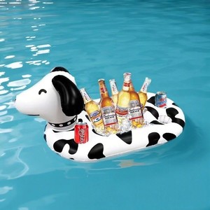 Portavasos inflable de vinilo con forma de piña para piscina, bandeja enfriadora para adultos, accesorio para fiestas en la piscina - Product Image 4