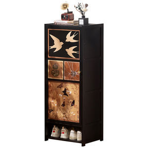 Simple multi-layer <b>shoe</b> cabinet with doors, vintage style <b>shoe</b> <b>rack</b>, home <b>shoe</b> <b>rack</b>, small space, dustproof entryway <b>storage</b> - Product Image 5