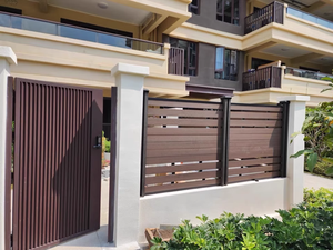 Commercio all'ingrosso della fabbrica di <span class=keywords><strong>legno</strong></span> pannello composito 3D grano balcone facilmente assemblato e pannelli decorativi di recinzione a prova di marciume - Product Image 2
