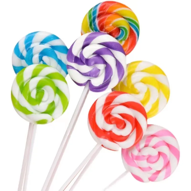 Lecca-lecca sfuso confezionato singolarmente varietà Party Rainbow Swirl Pops lecca-lecca candy