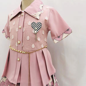 2023 estate bambini piccoli tre pezzi ragazze in stile africano vestiti carini Design unico set di abbigliamento per ragazze di fiori con cintura - Product Image 3